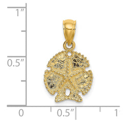 14K Starfish on Sand Dollar Charm - 2
