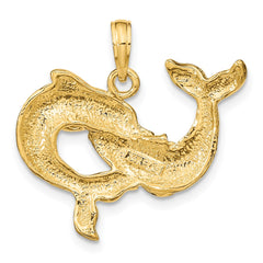 14k Dolphins Pendant - 2