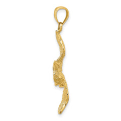 14K 3-D Pelican Flying Charm - 2