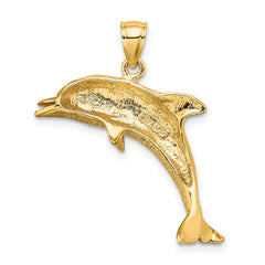 14K Polished Jumping Dolphin Charm - 2