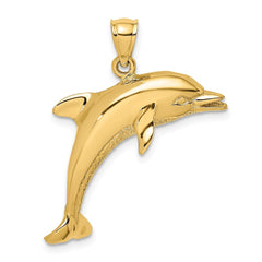 14K Polished Jumping Dolphin Charm - 2