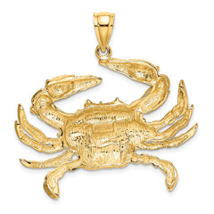 14K Blue Crab Charm - 2