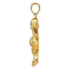 14K Textured Pelican Charm