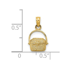 14K 2-D Nantucket Basket Charm - 2