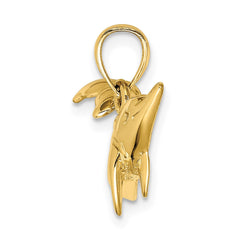 14K Polished Dolphin Charm - 2