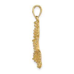 14K Textured Starfish Charm - 6