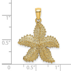 14K Textured Starfish Charm - 6