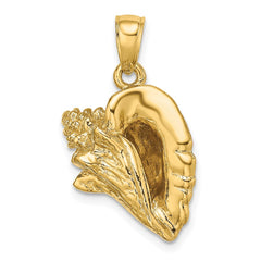 14K 3-D Conch Shell Charm - 5