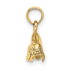 14K 3-D Polished Swimming Manatee Charm - 2