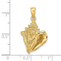14K Conch Shell Charm - 3