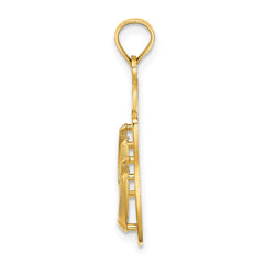 14K 3D Large KEY WEST Double Flip Flop Charm