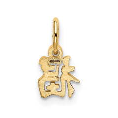 14k Chinese Symbol Good Luck Charm - 3