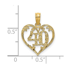 14K 40 In Heart Charm