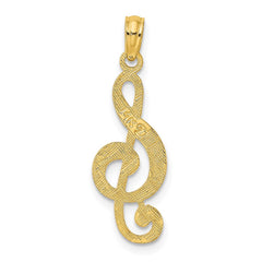14K Treble Clef Charm - 2