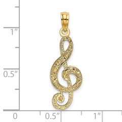 14K Treble Clef Charm - 2