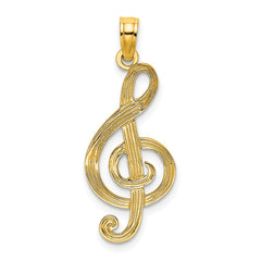 14K Treble Clef Charm - 2
