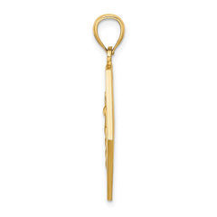 14K Textured Back Caduceus Medical Disc
