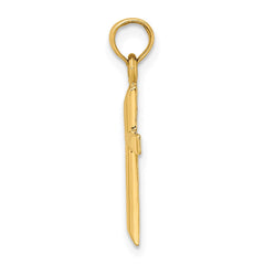 14K Polished Cross Charm - 2