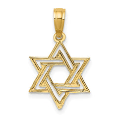 14K Polished Star Of David Charm - 2