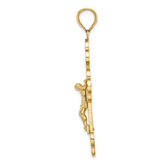 14K Crucifix W/ Budded Tips Charm