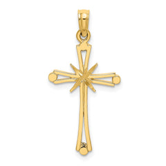14K D/C w/ X-Center On Cross Charm