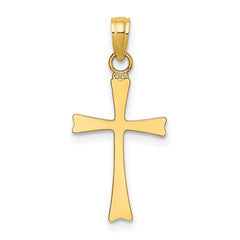 14K Polished Cross Charm - 3