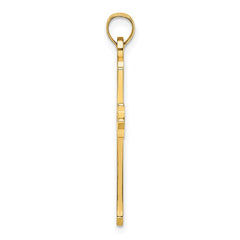 14K Polished and Cut-Out Cross Charm - 3