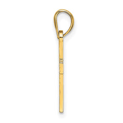 14K D/C Cross Charm