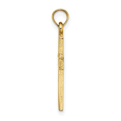 14K Polished and Cut-Out Cross Charm