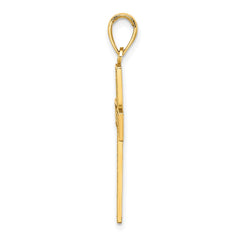 14K I LOVE JESUS Cross w/ Hearts Charm