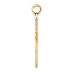 14K Filigree Beaded Outline Cross Charm
