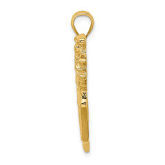 14K 2-D Golf Bag and Clubs Charm - 2