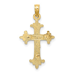 14K Two-Tone Crucifix Charm