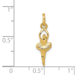 14k Polished Ballerina Charm