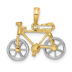 14k Two-tone 3-D Bicycle w/ Moveable Tires Charm