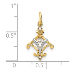 14K w/Rhodium D/C Chandelier Style Charm