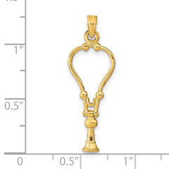 14k 3-D Stethoscope Pendant