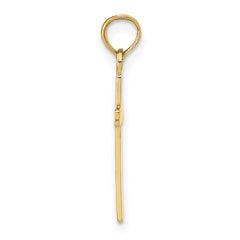14k Polished Cross Pendant - 7
