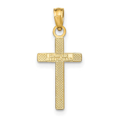 14k Polished Cross Pendant - 7