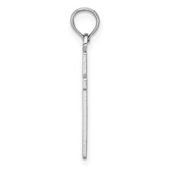 14k White Gold Polished Cross Pendant - 10