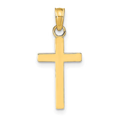 14k Polished Cross Pendant - 7
