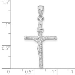 14k White Gold Crucifix Pendant - 11