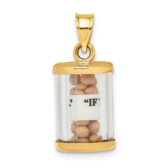14K 3-D Mustard Seeds Matthew 17 Scroll Pendant - 2