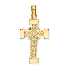 14K Polished Cross Charm
