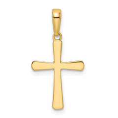14K w/Rhodium D/C Cross Pendant - 7