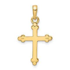 14K w/Rhodium D/C Cross Pendant - 4