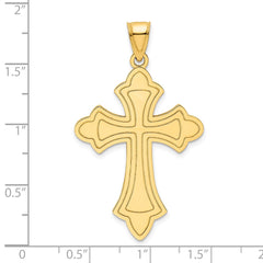 14k Polished Cross Pendant - 4