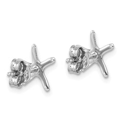 Sterling Silver Small Pointed Star Fish Post Earring
