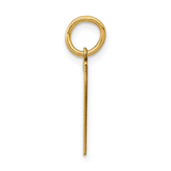 14k Small Elongated Number 7 Charm