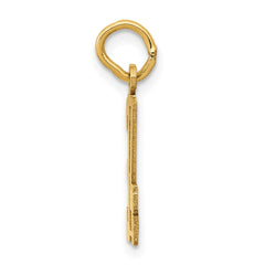 14k Small Elongated Number 34 Charm
